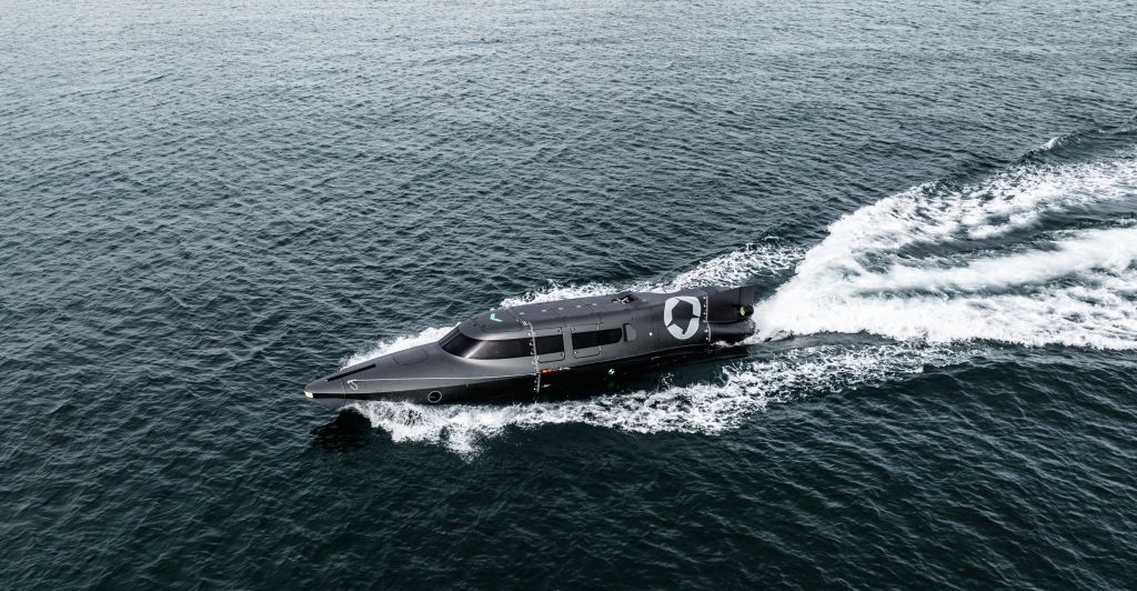 Aerial shot of Subsea Craft’s VICTA at sea – credit SSC Aerial shot of Subsea Craft's VICTA at sea - credit SSC