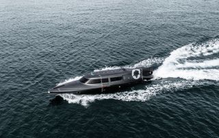 Aerial shot of Subsea Craft's VICTA at sea - credit SSC